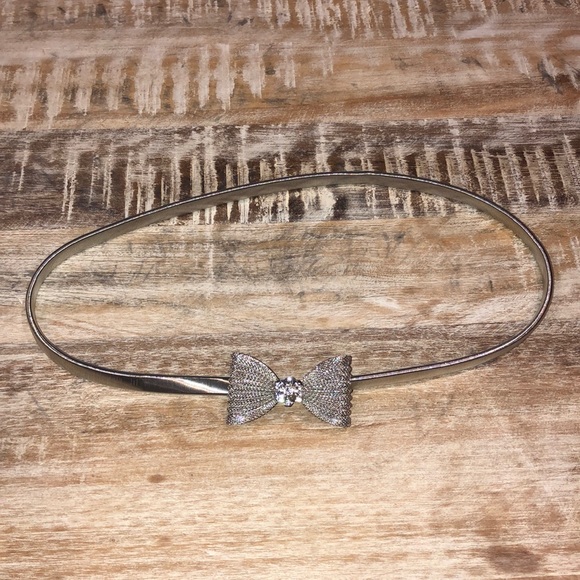 Silver Metal Bow Belt S M - Picture 1 of 4